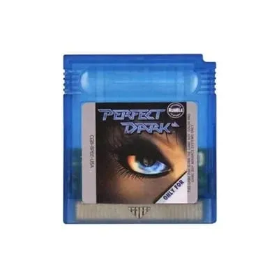 เขียนใหม่ได้ USA รุ่น GBC เกม Perfect Dark 9 สีเปลือกหอยพร้อมแบตเตอรี่คอนโซลวิดีโอเกมการ์ด