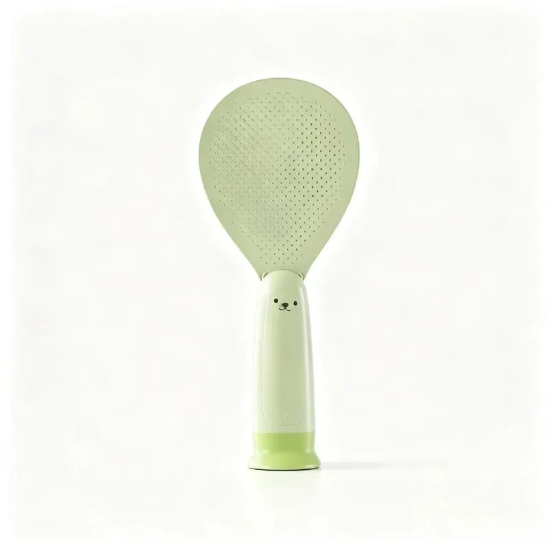 1 Piece Suction Cup Standing Rice Spoon Non‑Stick Heat‑Resistant Self‑Stand Rice Paddle for Rice Cooker Serving Cooking