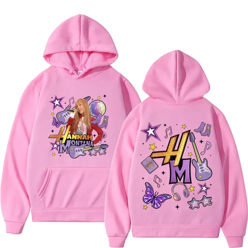 Hannah Montana 20Th Anniversary Printed Hoodies Men Women Fashion Aesthetic Sweatshirts Long Sleeve Pullovers Streetwear