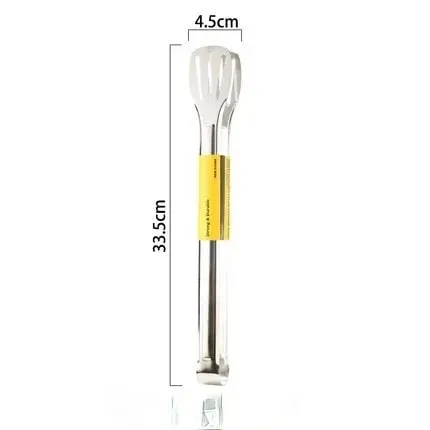 Stainless Steel Food Tongs Kitchen Utensils Buffet Cooking Tool Anti Heat Bread Clip Pastry Clamp for Desserts Salads Barbecue