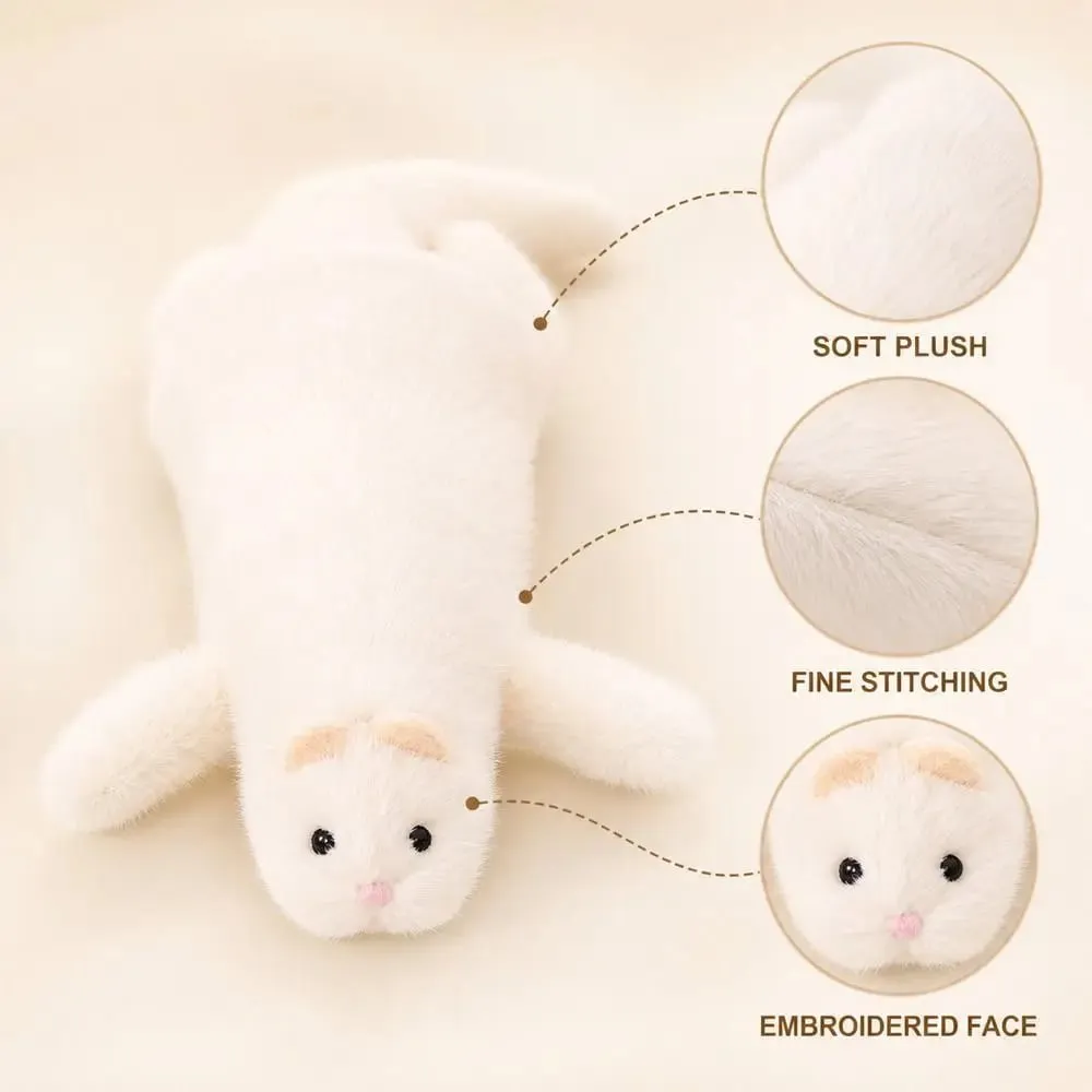 Soft Plush Ferret Plush Pillow Fluffy Texture Dense Stitching Long Ferret Cushion Cute Expression Plush Animal Pillow