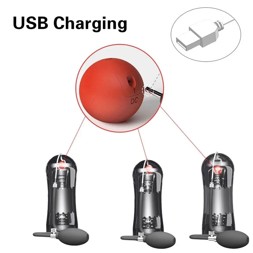 Male Masturbation Cup Adult Products Pocket Pussy Glans Stimulator Penis Trainer Inflatable Bulb Squeeze Sex Toys For Men