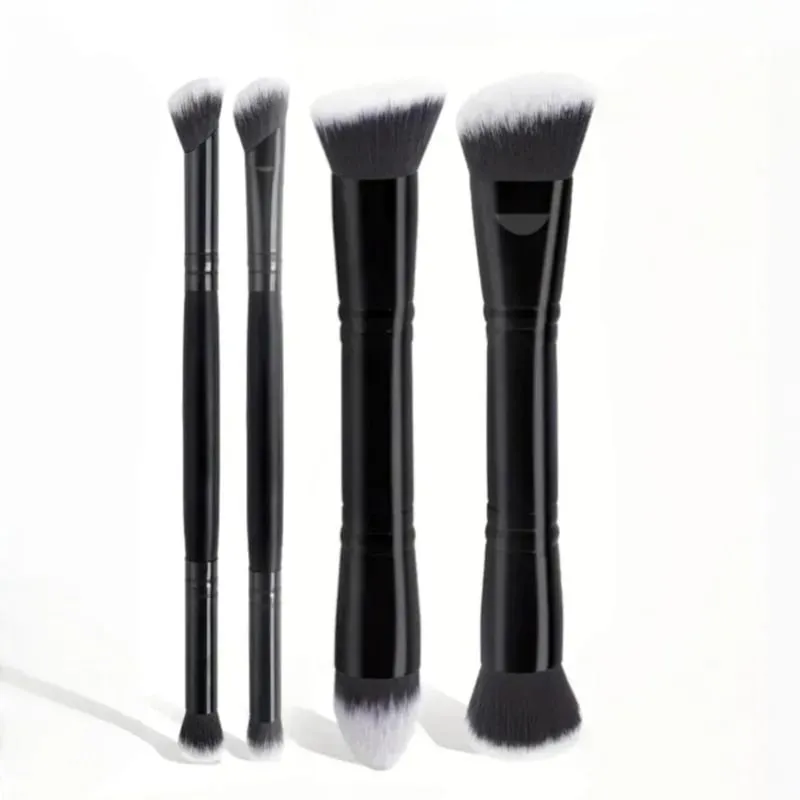 4pcs Dual-ended Basic Makeup Brushes Set With Box Foundations Powder Blush Details for Eyeshadow Brushes Beginner Travel