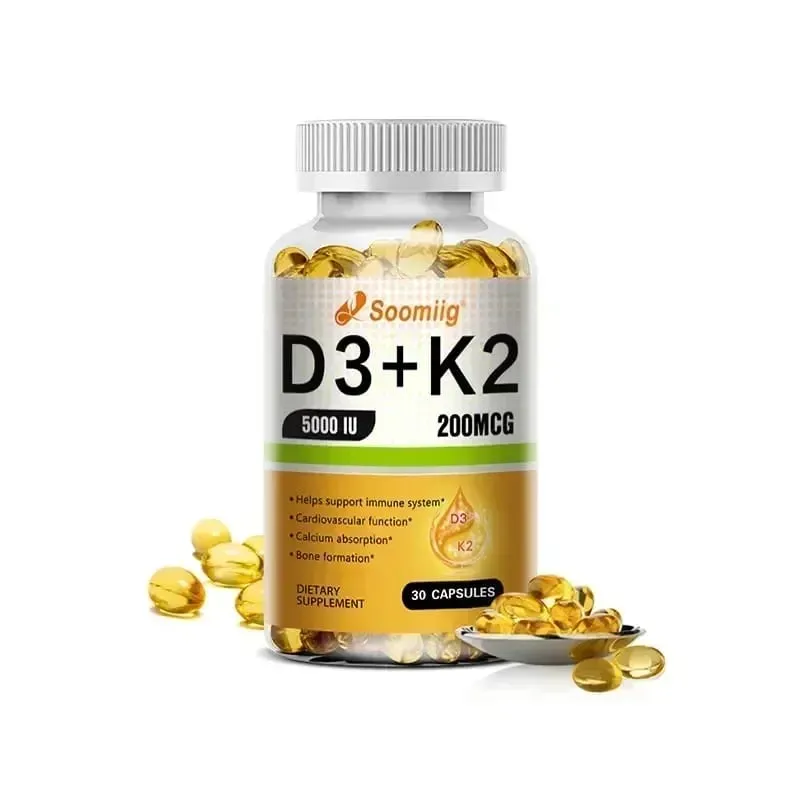 Vitamin D3 K2 - Vitamin D3 5000 Iu & K2 As MK-7 200 Mcg - with Magnesium Zinc Immune & Mood Support for Bone & Teeth Health