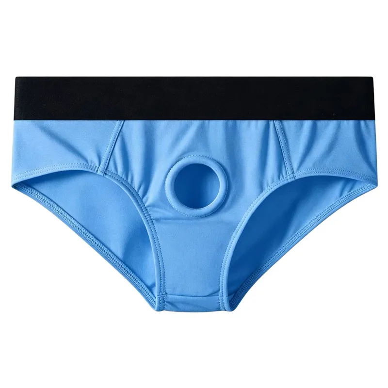 Men Front Hollow No Pouch Briefs Underwear Gay Erotic Lingine Panties Nightwear Hollow Out Open Front Underpants