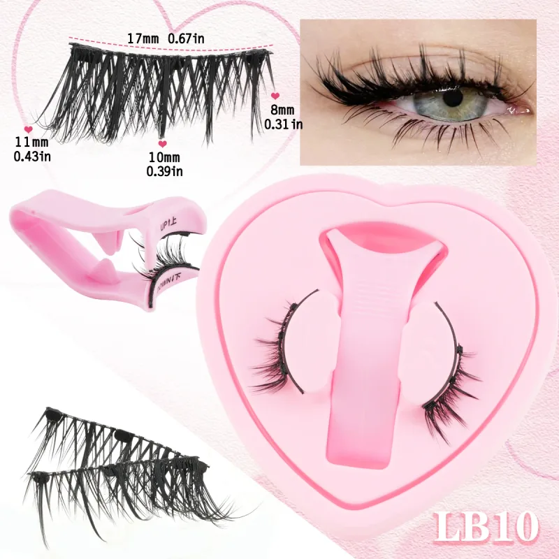 Magnetic Eyelashes Kit Natural 3D Mink Lashes Thick Fluffy False Lashes No Glue Needed Fake Eyelash Makeup Faux Cils