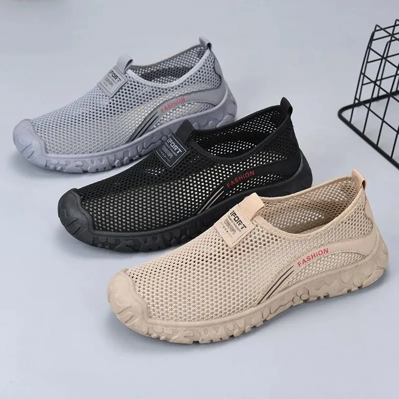Men's Sports Shoes 2026 Summer Mesh Hollow Out Breathable Running Sneakers Casual Lightweight Outdoor Walking Shoes for Man