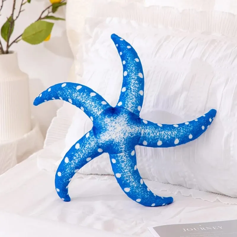 35/40cm Starfish Star Plush Pillow Stuffed Smiling Happy Sky Pillow Colorful Decor Cushion for Sofa Chair Back Support Gift