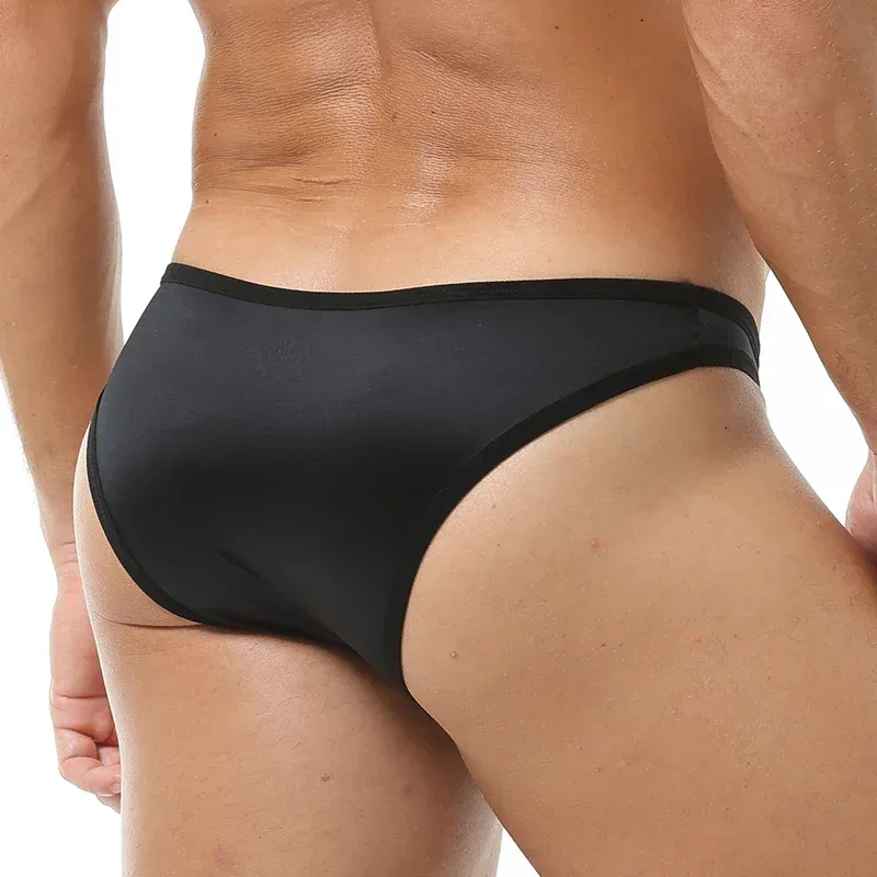 Men's Sexy Briefs Ultra-thin Breathable Soft Underwear Low Waist U Convex Cuecas Panties