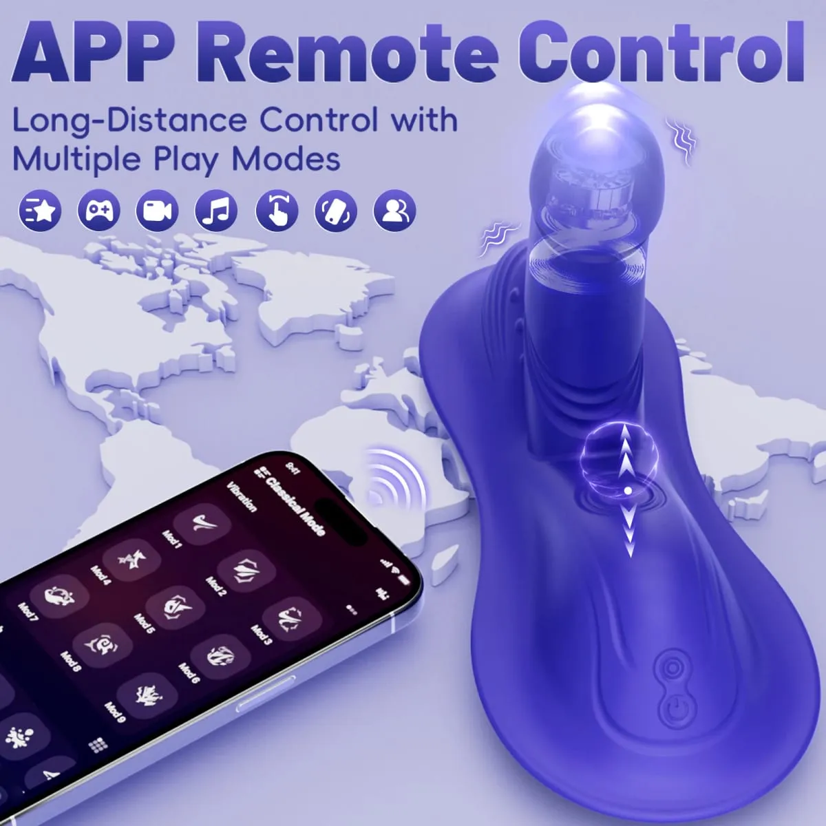 Riding Grinding Thrusting Vibrator - Remote Control Sex Grinders with 9 Thrusts Vibrations for Clit Perineum G Spot Stimulation