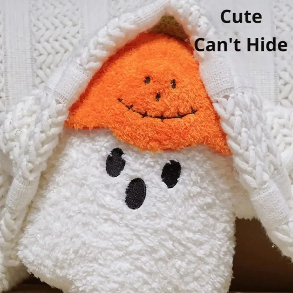 Huggable Ghost Decorative Cushion Hug Pillow Fabric PP Cotton Filling Pumpkin Pillow Halloween Pillow For Desk