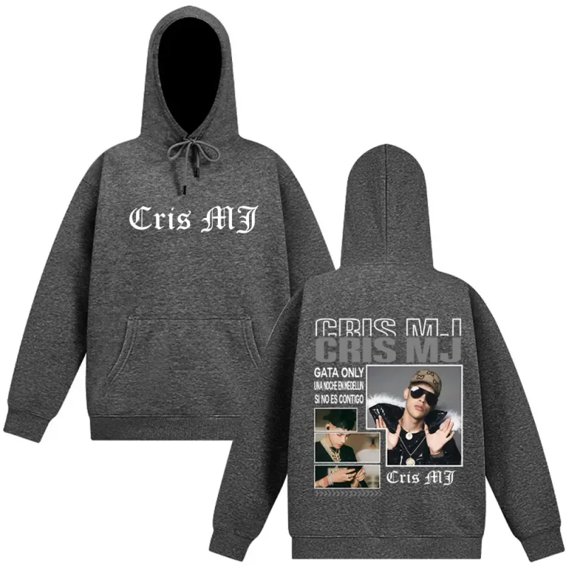 Rapper CRIS MJ Music Album Tour Merch Vintage Graphic Hoodies Men Women Hip-hop Long Sleeve Tracksuit Casual Oversized Pullover