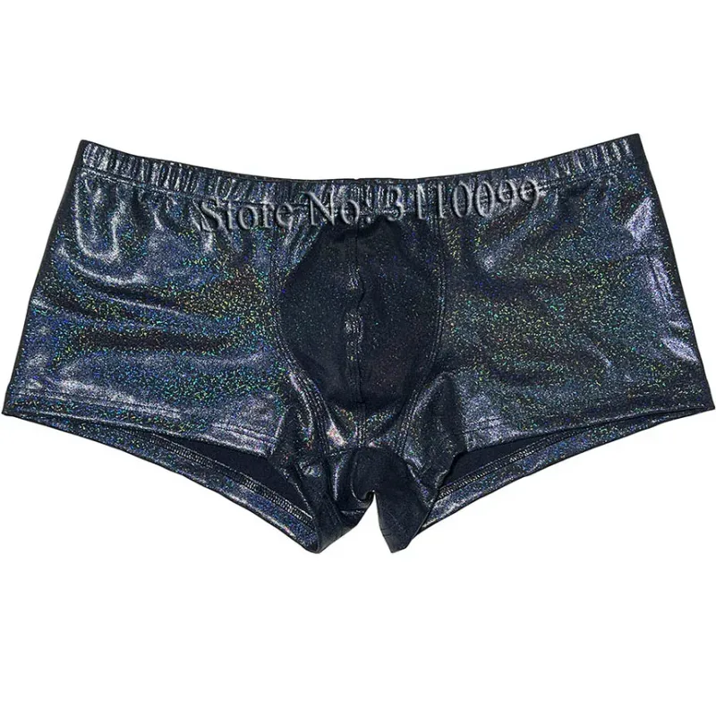 الرجال فو الجلود boxershort مايكرو جذوع الملابس الداخلية بسط مريح الرجال سراويل قصيرة تعزيز الحقيبة تنفس لامعة حريري