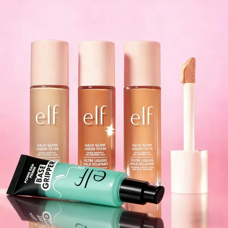 ELF Makeup Products Brighten Liquid Foundation Glue Power Grip Primer Oil Control Non-greasy 8 Hours Without Taking Off Makeup
