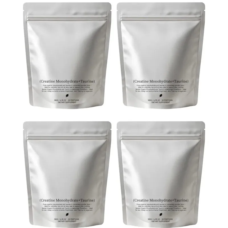 Creatine Monohydrate Taurine Fine Powder Supplement Daily Support for Sports Training Men & Women 180g 30 Day Supply