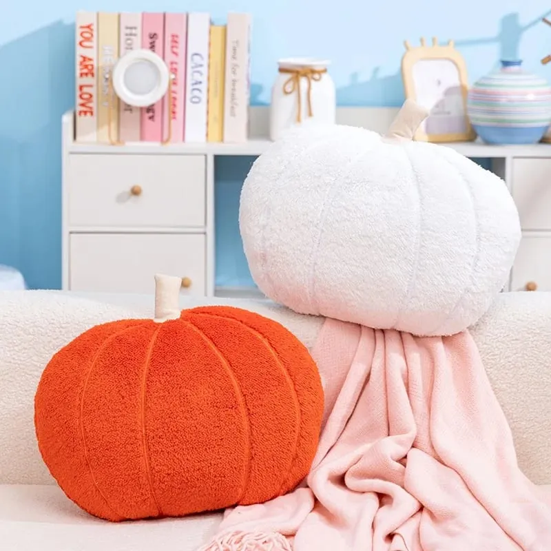 Kawaii Simulation Nordic Halloween Pumpkin Plush Toys Lovely Soft Plant Stuffed Doll Holidays Props Decor Throw Pillow