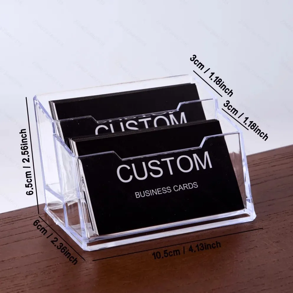 200/500/1000pcs Customizable Cards Personalized Business Cards with Acrylic Storage Box Matte Film Thank You Invitations