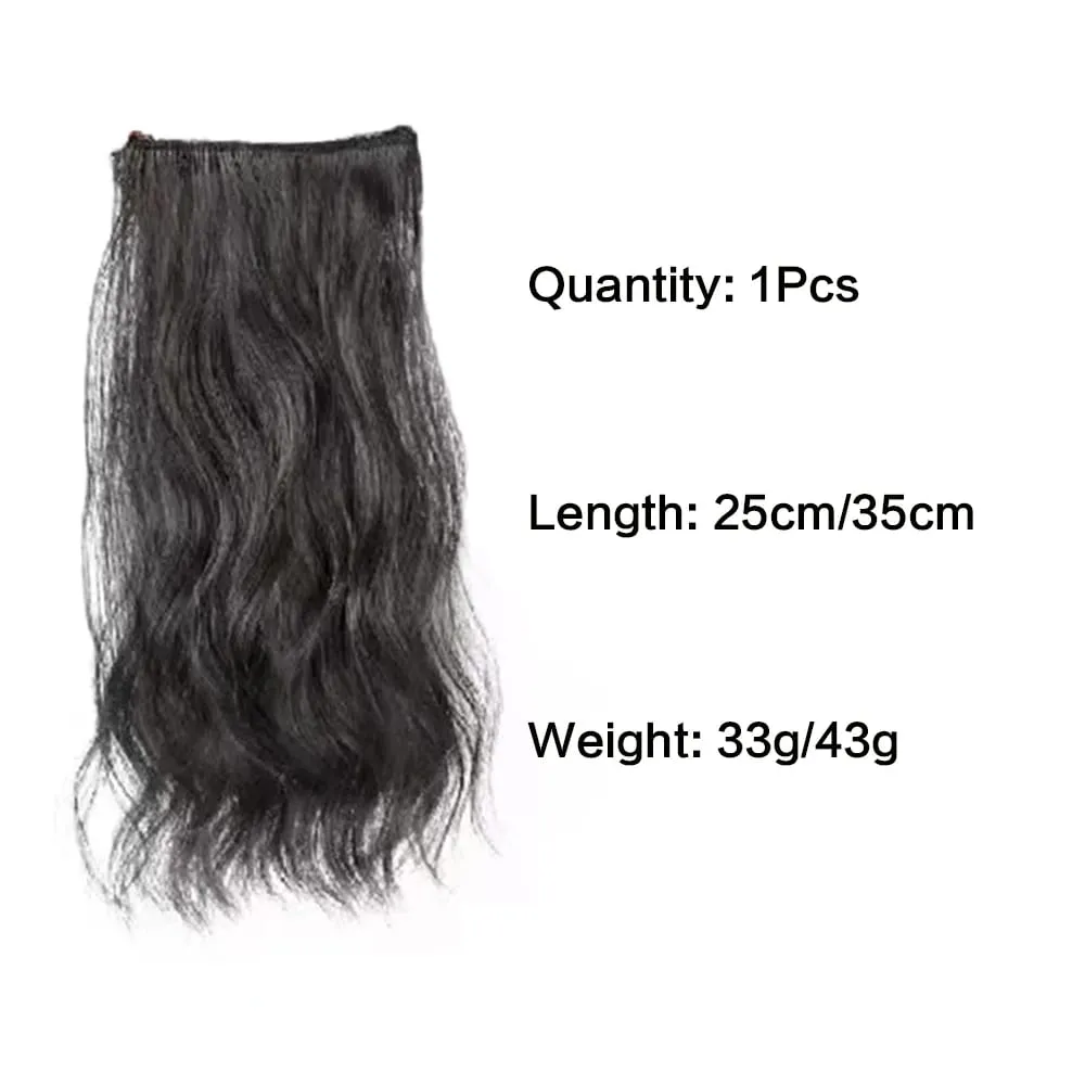 Synthetic Hair Curly Hair 25/35cm Mini Hair Pad Hair Natural Black Brown Hair Extension Clips In Hairpiece For Women Hair Wig