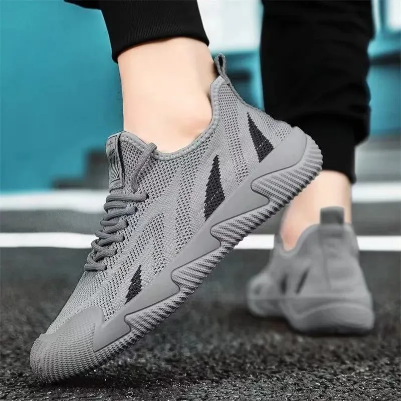 Men Casual Sneakers Breathable Leisure Sports Air Mesh Shoes Versatile Running Soft Sole Men's Trendy Shoes Flat Male Sneakers