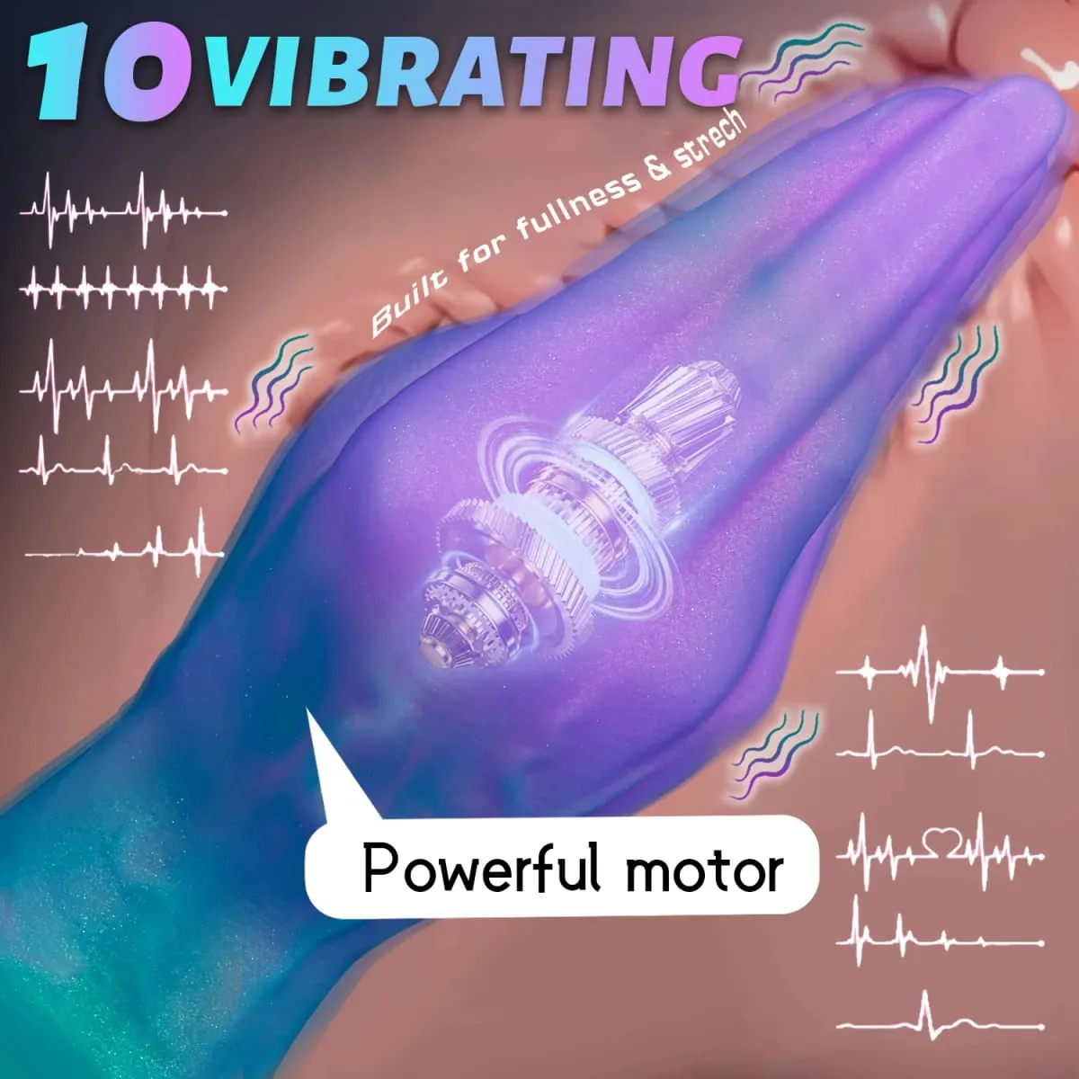 Wearable Fist ButtPlug Remote Vibrator Dildo Finger Vagina Anal Massage G-Spot Stimulation for Adult Masturbator Fisting Sex Toy