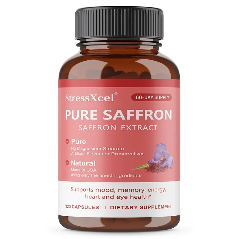 Saffron Supplement Protects Eye Health Improves Dull Skin Tone Promotes Blood Circulation and Boosts Metabolism