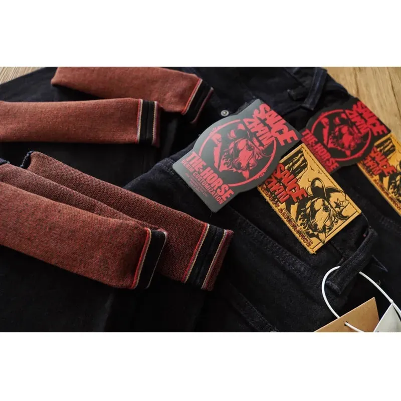 Sauce Zhan T6601XX-H Men's Jeans Double-sided Dyeing Selvedge Denim Regular Fit Straight Leg 16 Oz