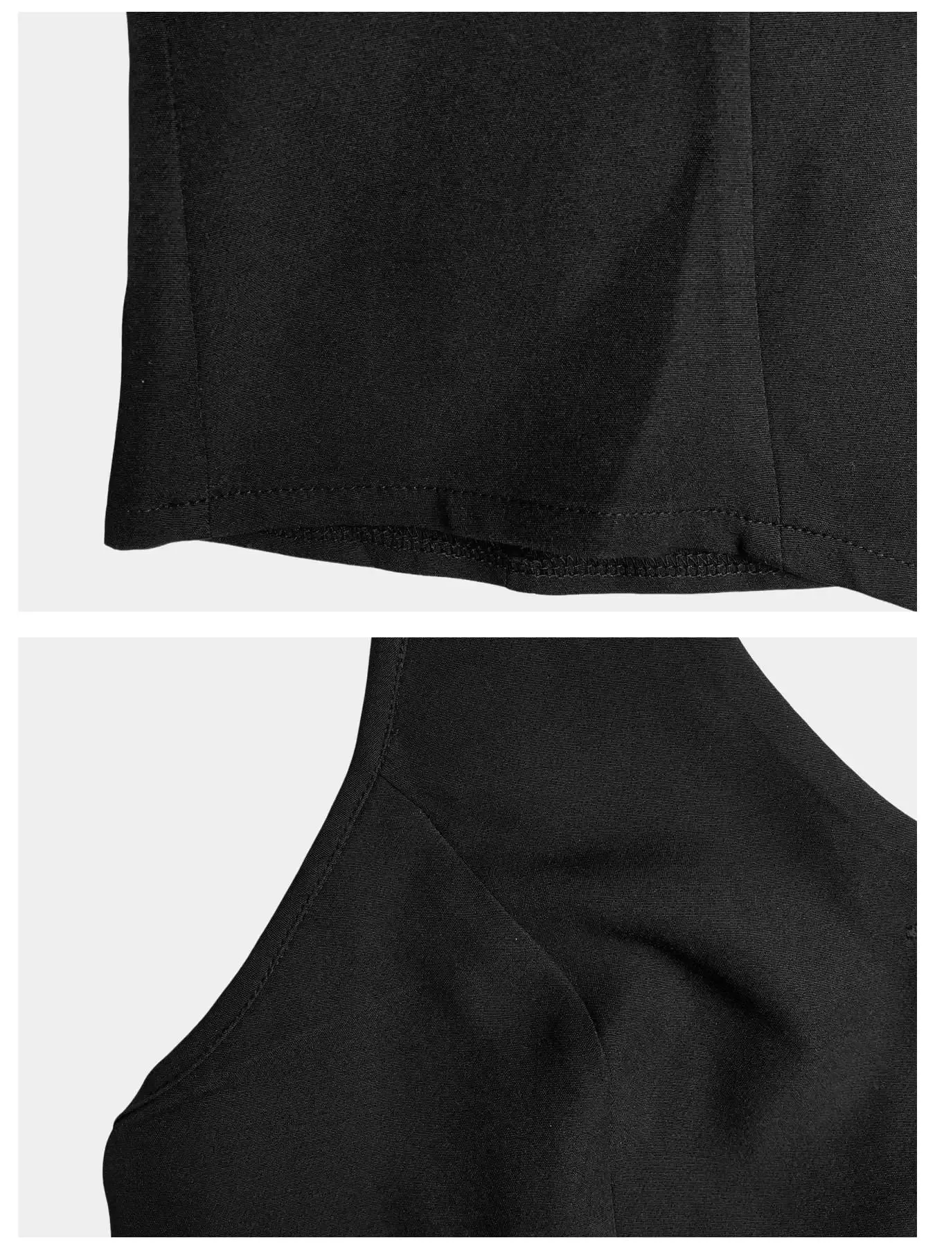 Women's Solid Color Casual Button-Up Halter Top Tank Vest One Piece Comfortable Breathable Fashionable Summer Wear