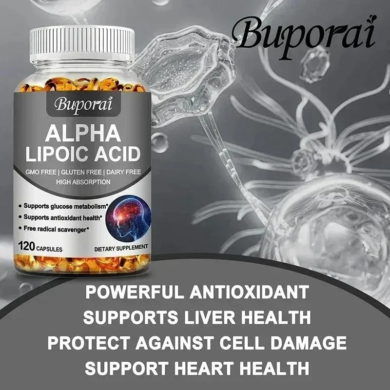 Alpha Lipoic Acid 600mg - Powerful Antioxidants Skin Care Protecting Liver Brain and Nerve Health Energy Metabolism