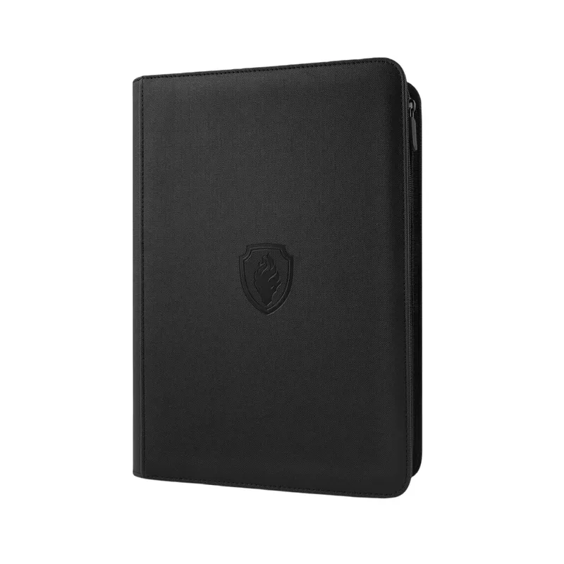 9 Pocket Trading Card Binder PU Cover Zipper Card Collection Album Sturdy 360 Side-Loading Card Folder Holder for Game Cards