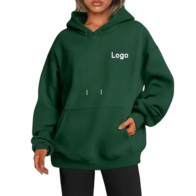 Customized Oversize Hoodies Women Fashion Printed Loose Long Sleeve Shoulder Drop Cuff Sweathsirts Streetwear Pullovers Sudadera