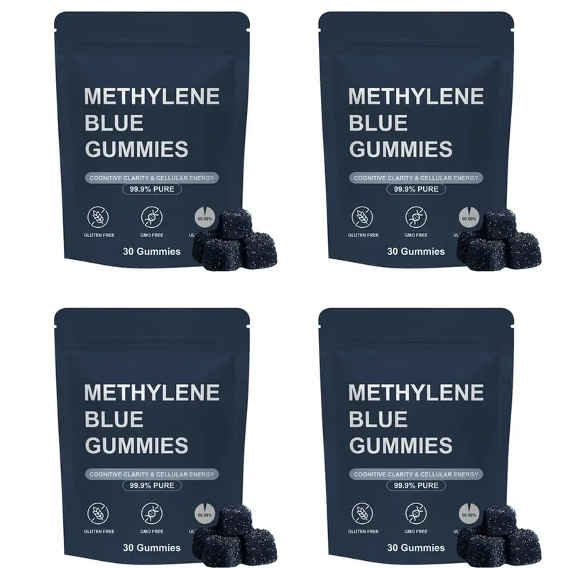 Methylene Blue Gummies with Benfotiamine Alpha Lipoic Acid Vitamin B6 & B12 for Mental Clarity and Nerve Health - 30 Gummies