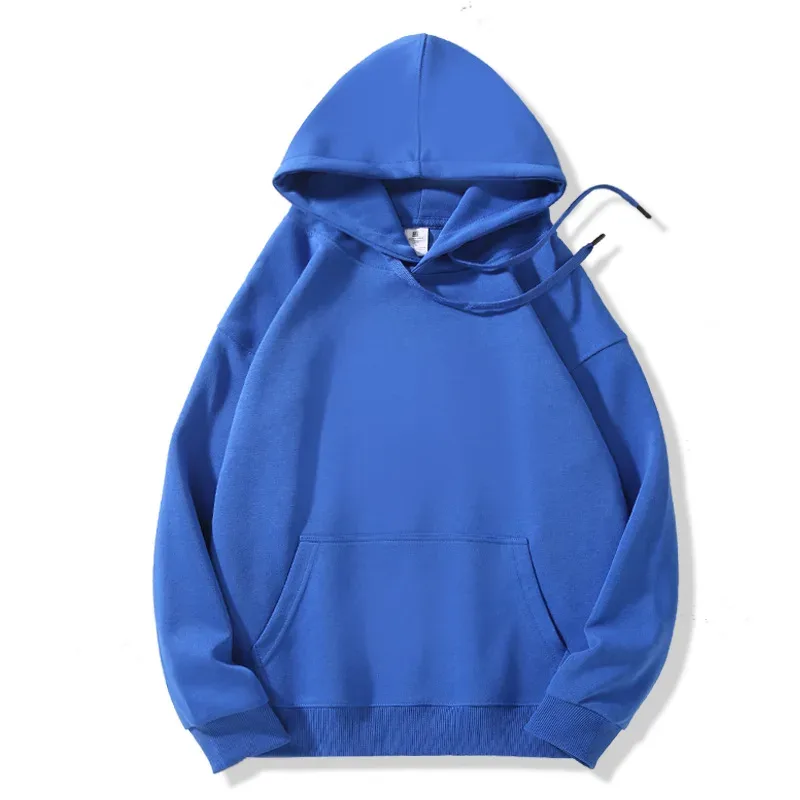 Customized Your Brand Logo DIY Design 600GSM Mens Hoodies High-quality Women Sweatshirt Solid Color Cotton Loose Streetwear