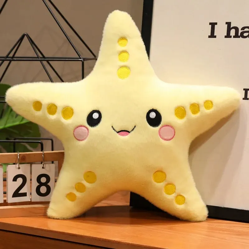 12/43cm Starfish Star Plush Pillow Stuffed Smiling Ocean Animal Colorful Cushion Sofa Chair Decor Present