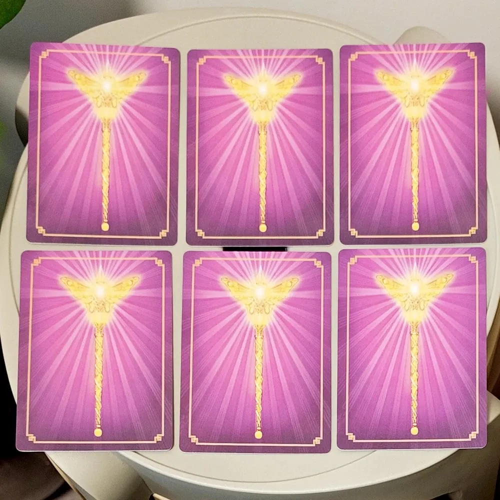 Magical Messages From The Fairies Oracle Deck 44 Pcs Spanish Cards Printed on 350GSM Double-embossed Cardstock 10.5*7.5cm