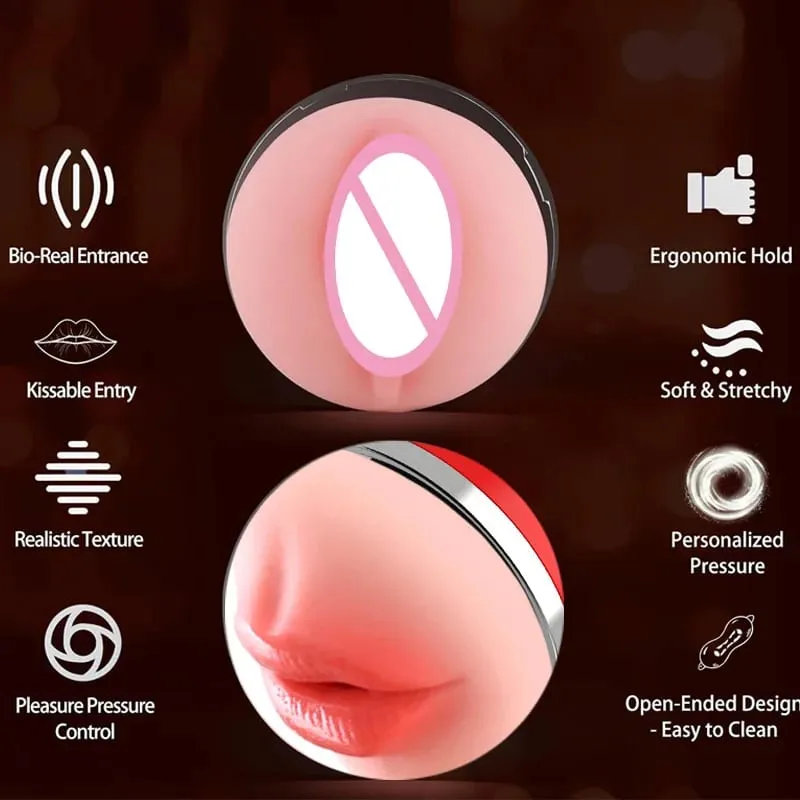 2 IN 1 現実的な人工膣男性用オナホールカップディープスロートフェラマッサージポケットプッシーエロペニス大人の大人のおもちゃ — image 4