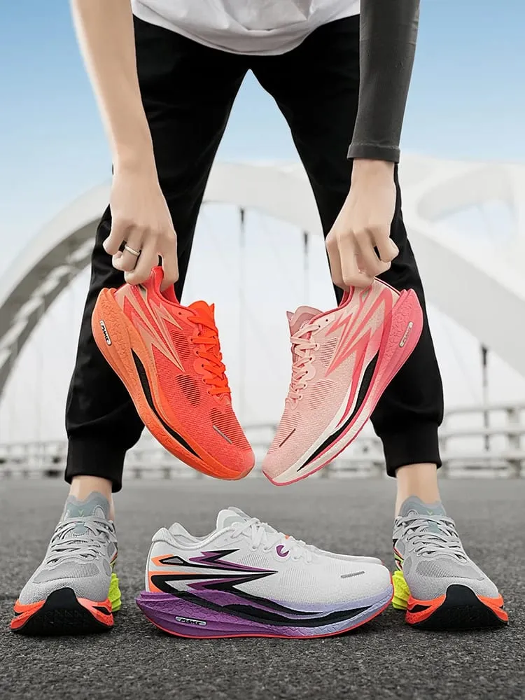 Men Running Shoes New Carbon Board Marathon Sports Shoes Breathable Lightweight Trend Women's Athletic Sneakers