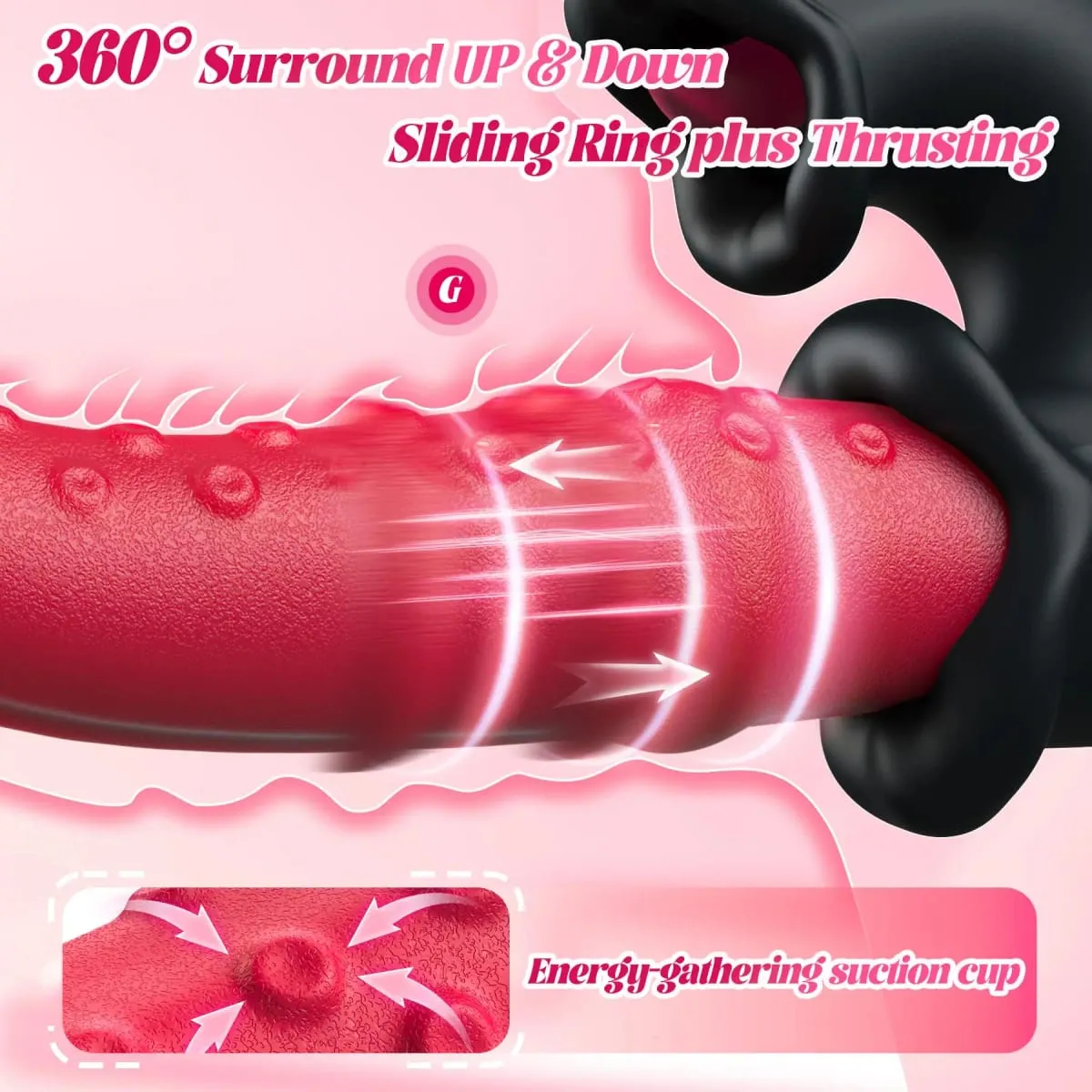 4 IN 1 Licking Thrusting Vibrator G Spot Clitoral Stimulator Vagina Massager Rabbit Vibrator Women Sex Toy for Clit Nipple &Anal