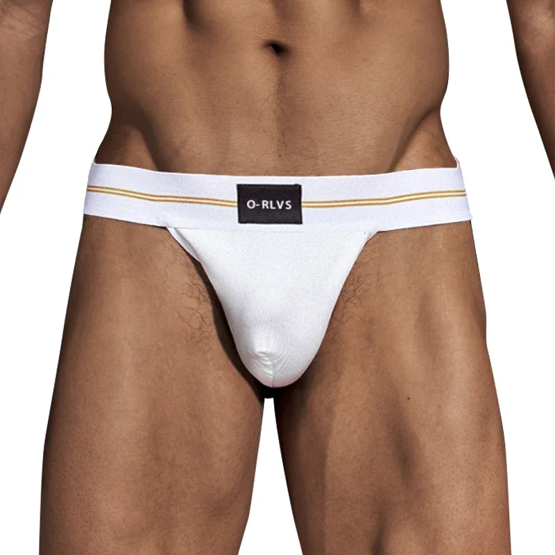 Cuecas masculinas sem costura quadril design masculino underwaer super grande largura 5cm elástico independente codpiece menino calças curtas 3256807000572618