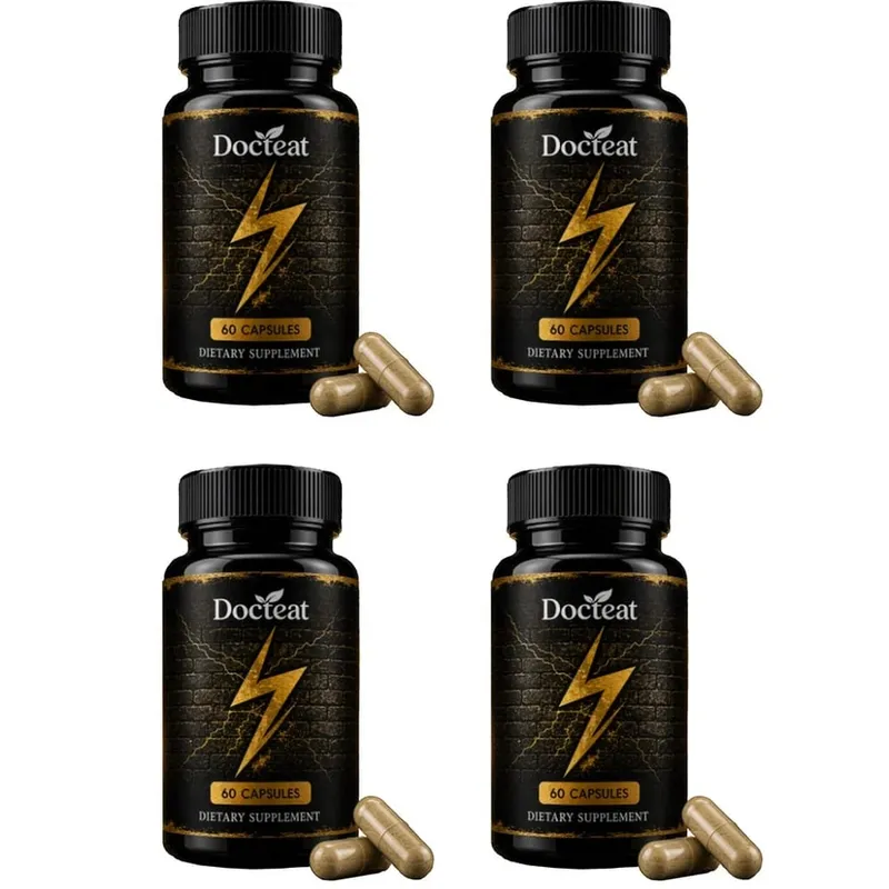 Docteat Men's Energy & Vitality Capsules with B6 D3 Zinc Ashwagandha L-Citrulline Panax Ginseng Daily Support 60 Capsules