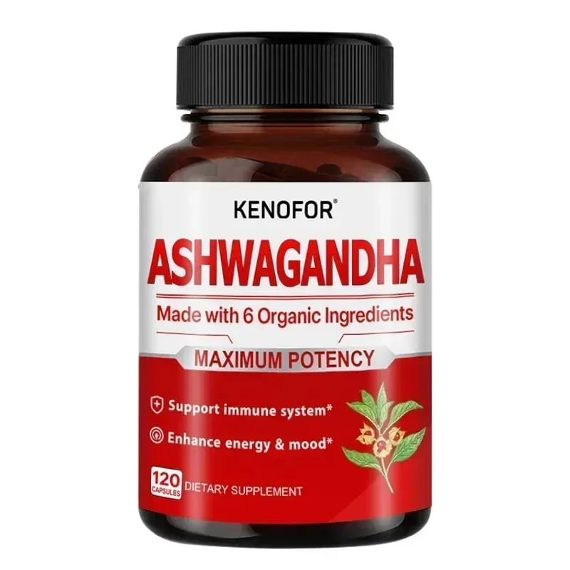 有機 Ashwagandha - 120 粒素食膠囊純有機 Ashwagandha 粉末和根提取物 - 緩解壓力改善情緒