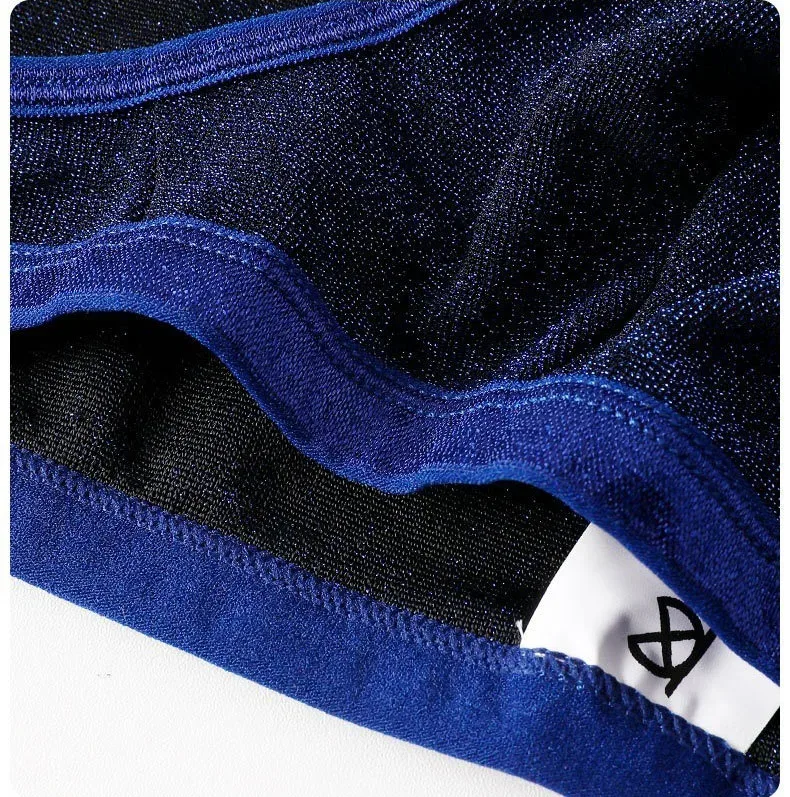 Men's Ice Silk Triangle Panties Sexy U-Shape Thin Briefs Breathable Mesh Low-Waist Underwear