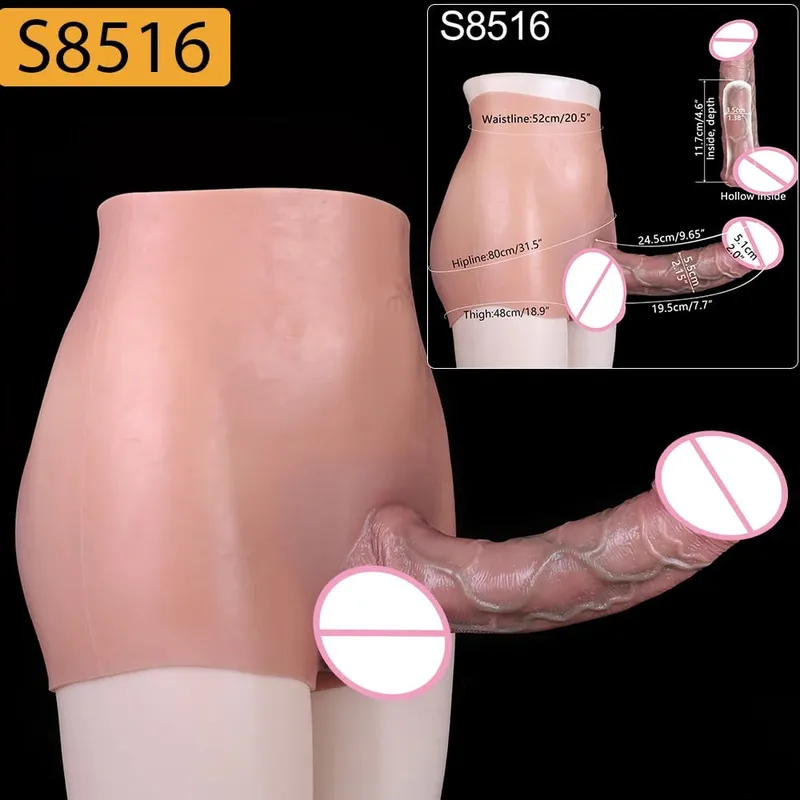 Reusable Hollow Penis Sleeve Pants насадка на член Realistic Male Dick Extender Sex Toys Couples Sex Pleasure Products