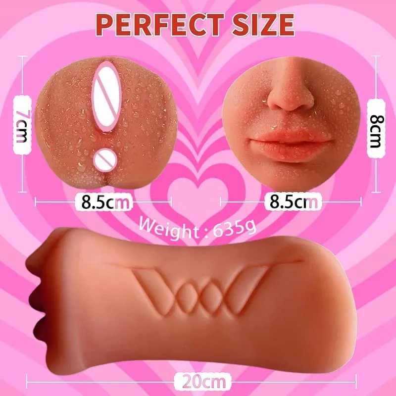 Rubber Vagina Ass Deep Throat Male Masturbator Handheld Pocket Pussy Realistic Vaginal Tight Anal Soft 3 in 1 Blowjob Sex Toys