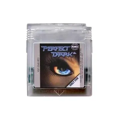 เขียนใหม่ได้ USA รุ่น GBC เกม Perfect Dark 9 สีเปลือกหอยพร้อมแบตเตอรี่คอนโซลวิดีโอเกมการ์ด