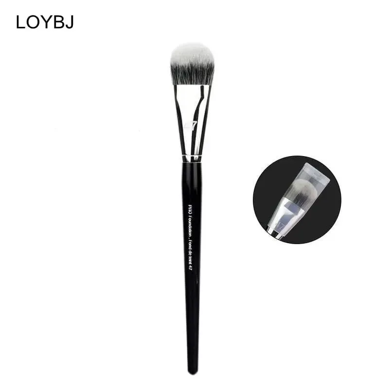 No. 47 Bevel Angle Foundation Brush with plastic cover Professional Slope Liquid Foundation BB Cream Makeup Brush 1/2/3/4/5 PCS
