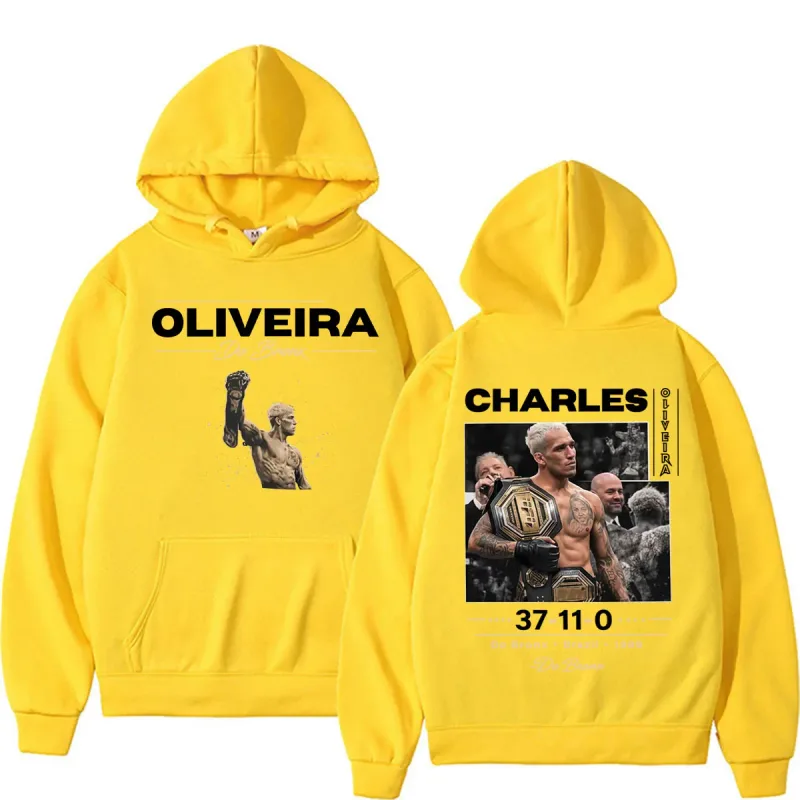 Do Bronx Brazil Charles Oliveira Graphic Sweatshirts Men Women Fashion Harajuku High Street Hoodies Cozy Fleece Oversized Hoodie