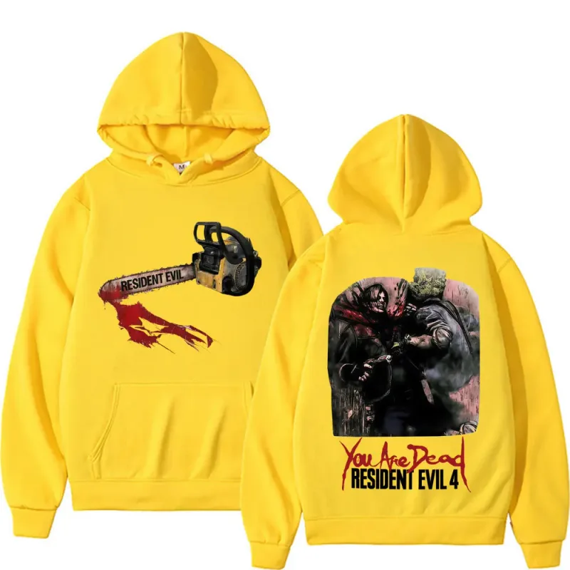 Resident Evil Requiem You Are Dead Merch Hoodies Men's Clothing Harajuku Gothic Sweatshirts Casual Fleece Long Sleeve Pullovers