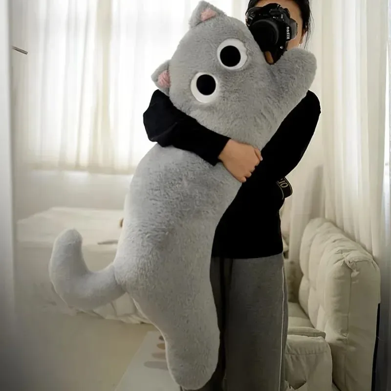 Black Cat Plush Pillow Logic Cat Doll Long Bedhead Pillow Dormitory Sleeping Leg Clamp Pillow Sofa Cushion Home Using Supplies