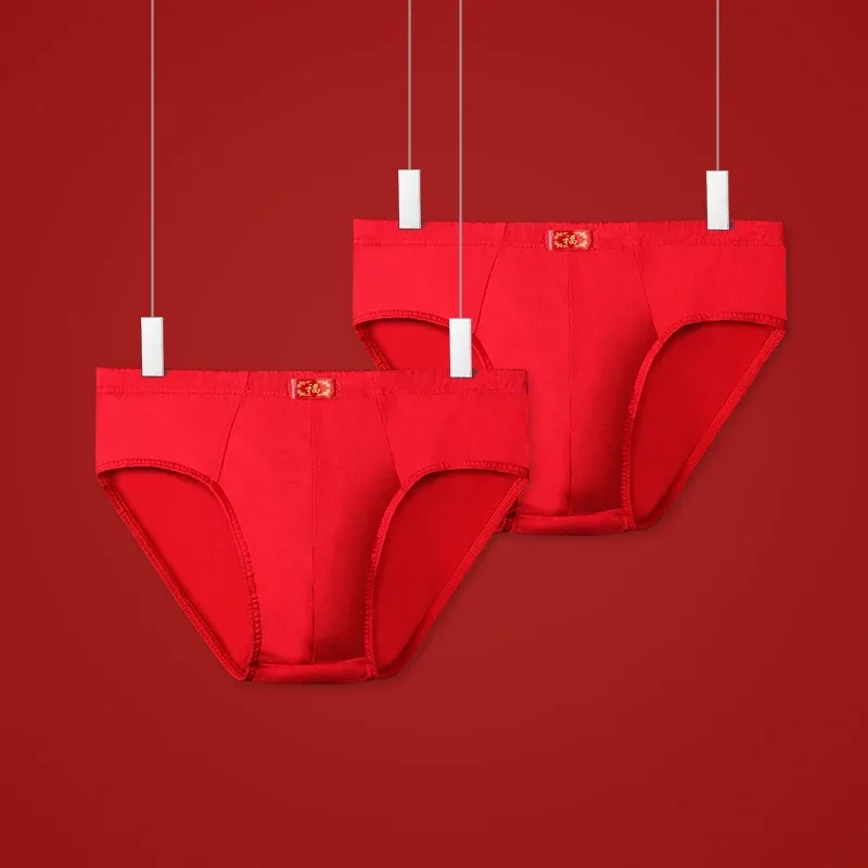 Men's Trendy Red Briefs for Their Zodiac Year, Wedding Gift, Good Luck and Celebration Briefs