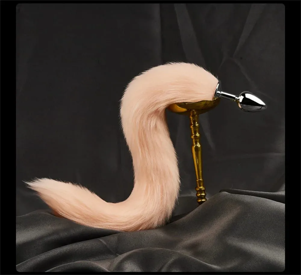 Fox Tail Anal Plug Sex Anal Toy Butt Plug For Women Adult Sex Toy Stainles Steel Anal Plug Smooth Butt Plug Cosplay BDSM Sex Toy